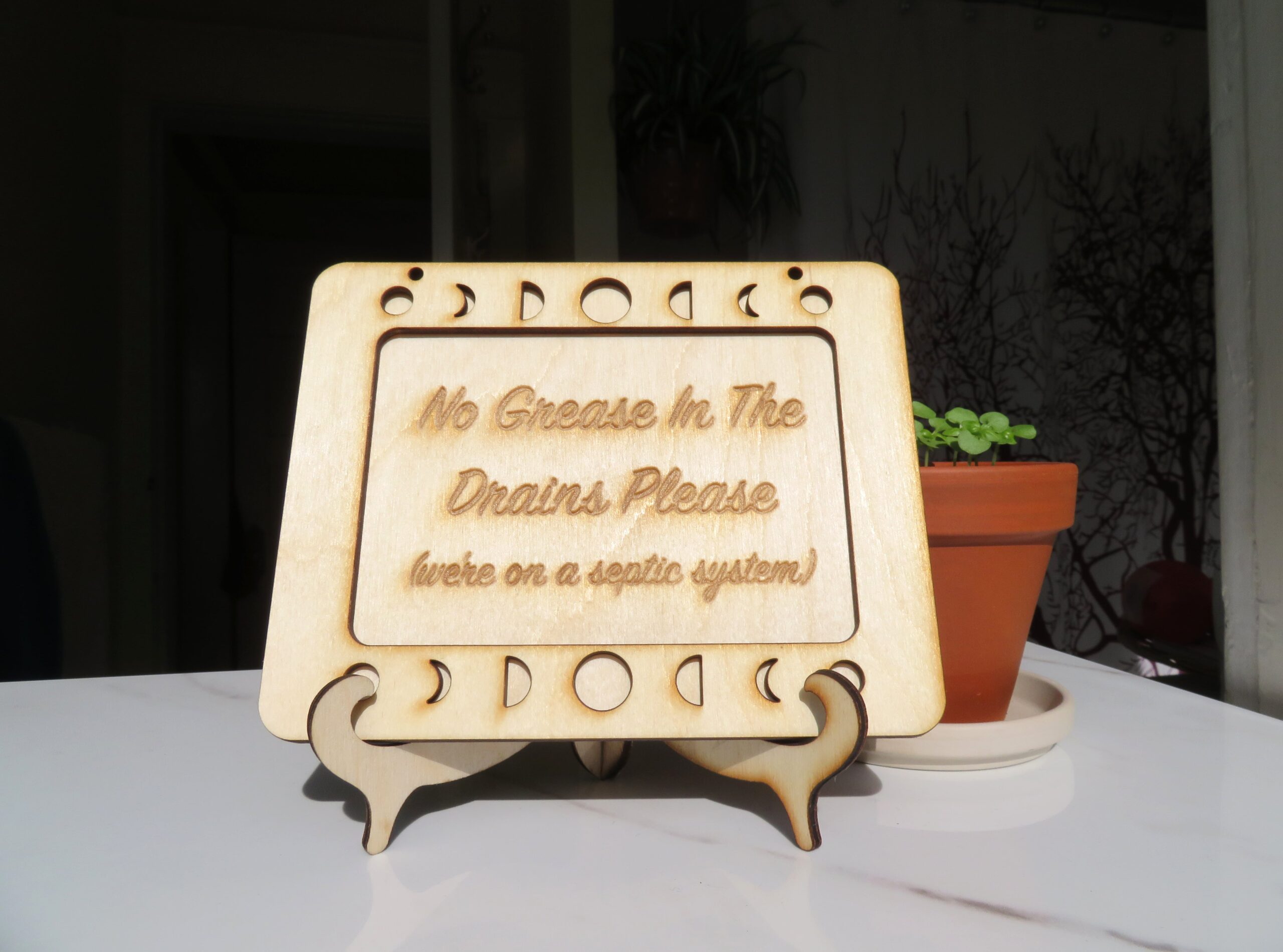 Drain Sign - Moon Phase Design