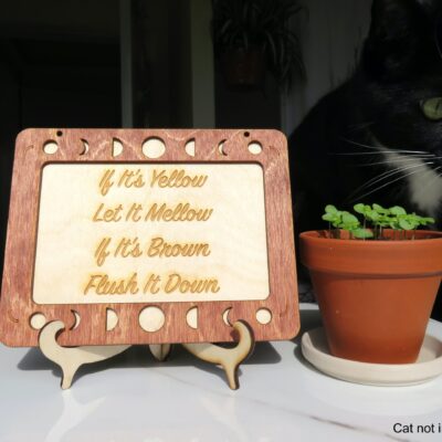 Bathroom Sign - Moon Phase Design