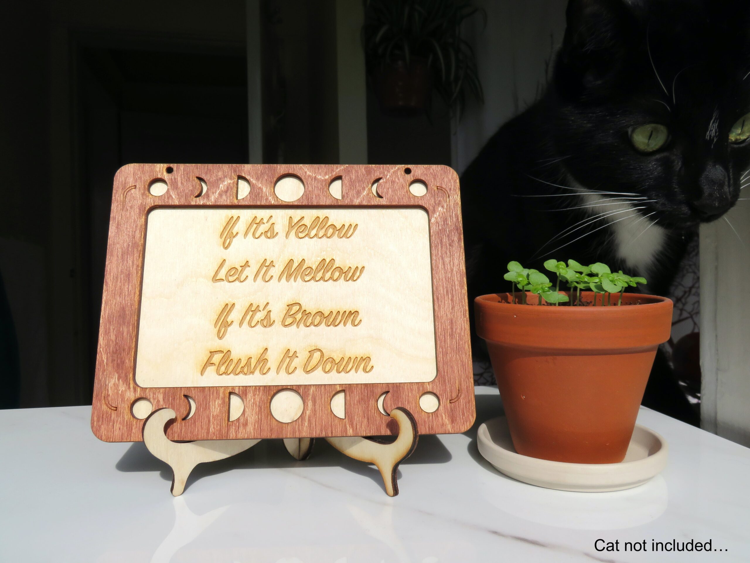 Bathroom Sign - Moon Phase Design